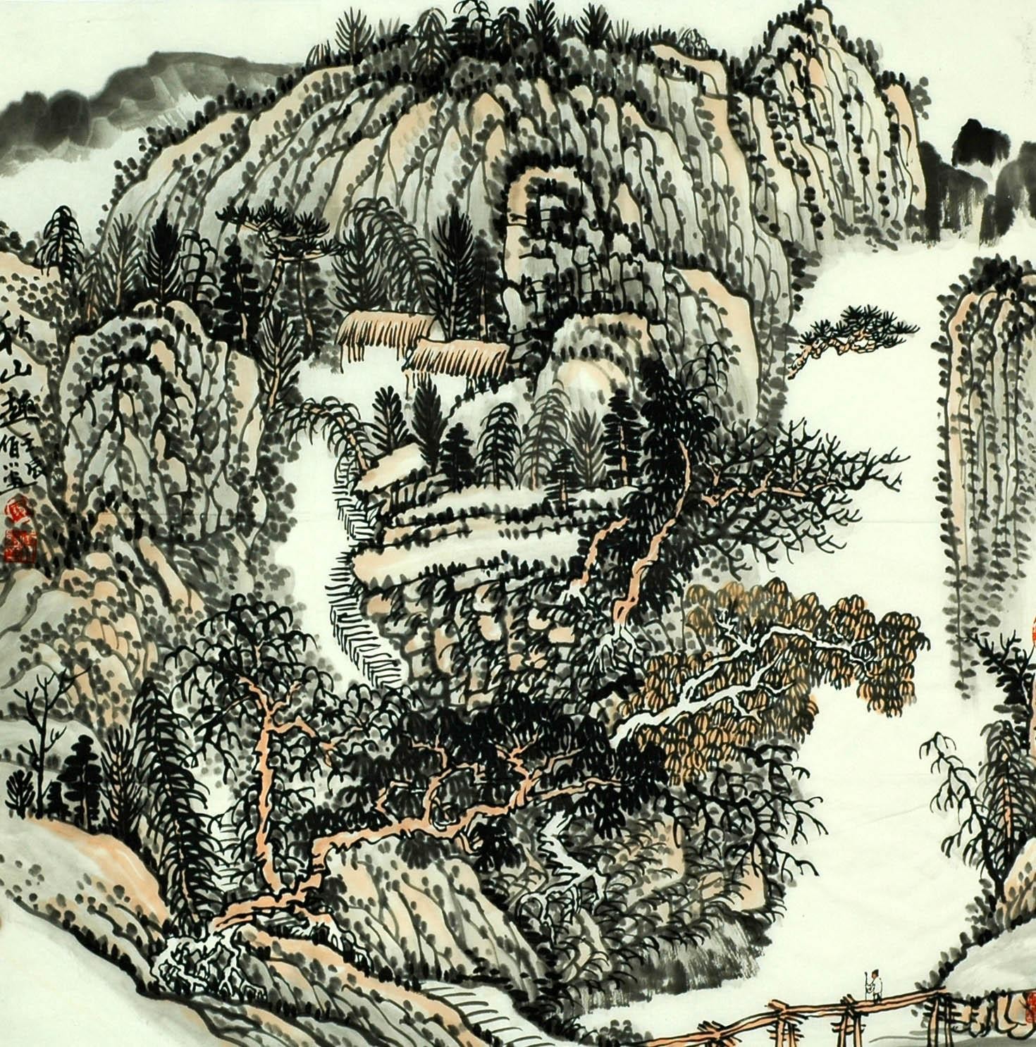 Chinese Landscape Painting - CNAG008025
