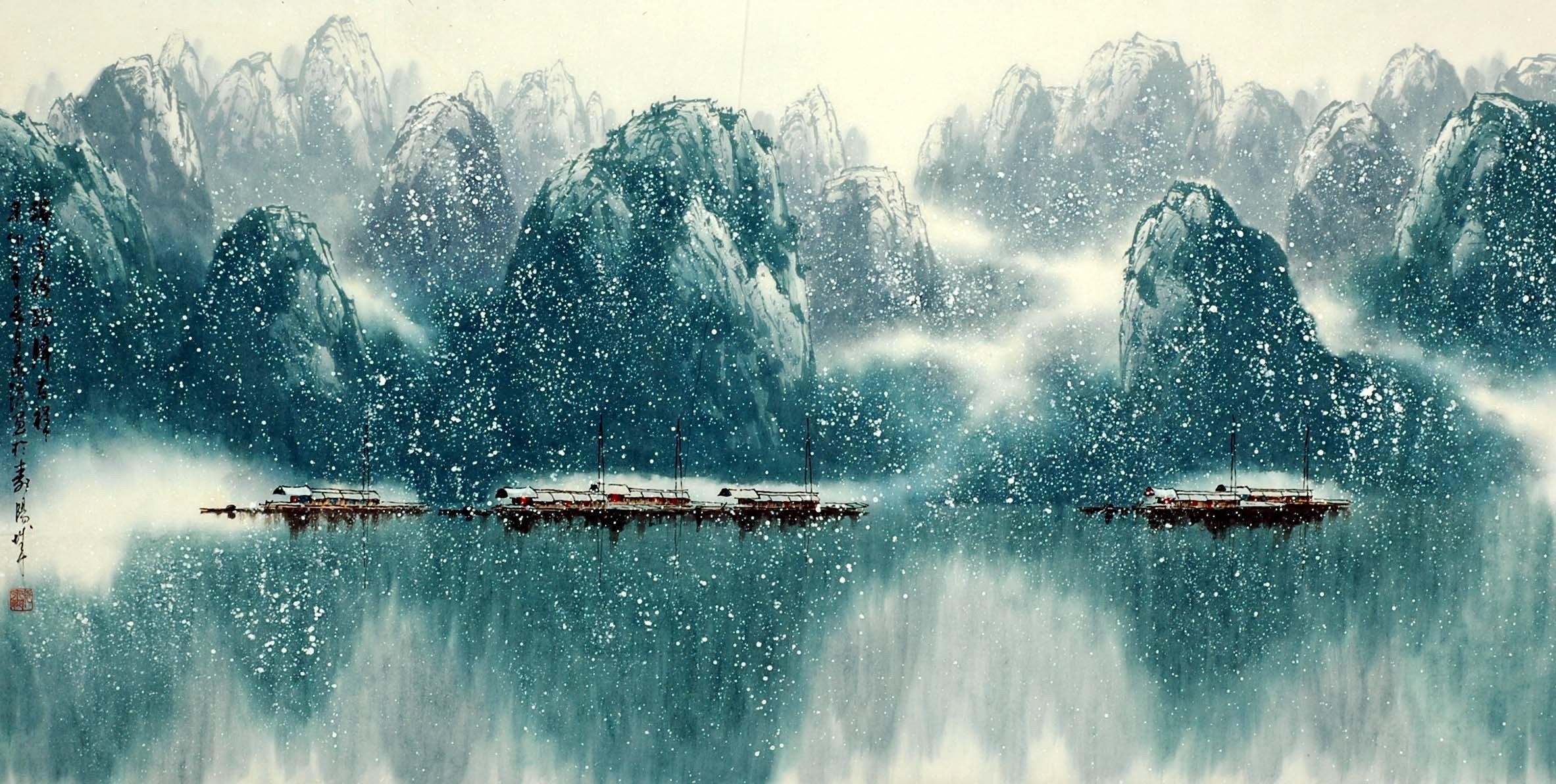 Chinese Aquarene Painting - CNAG008031