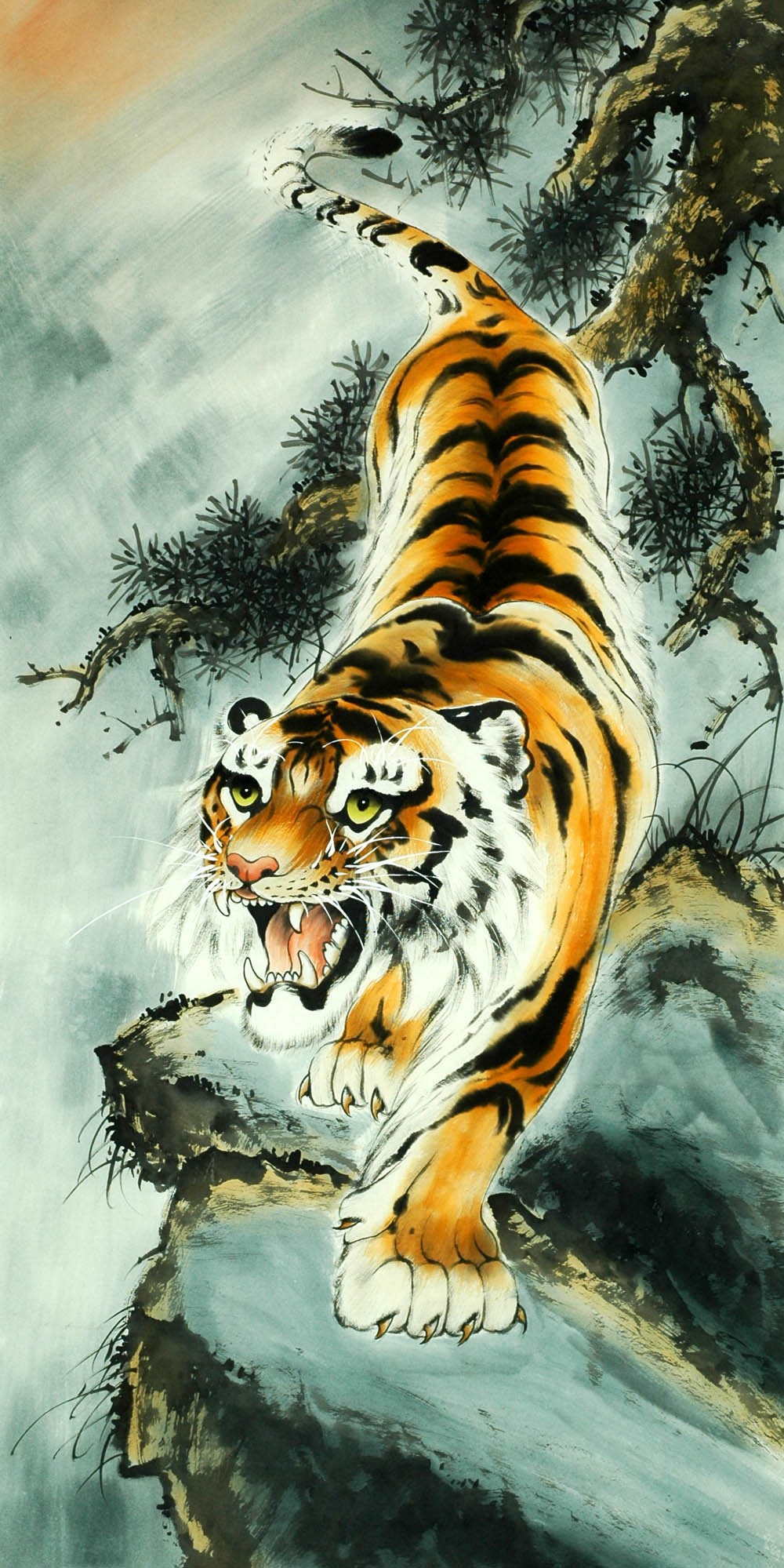 Chinese Tiger Painting - CNAG008032