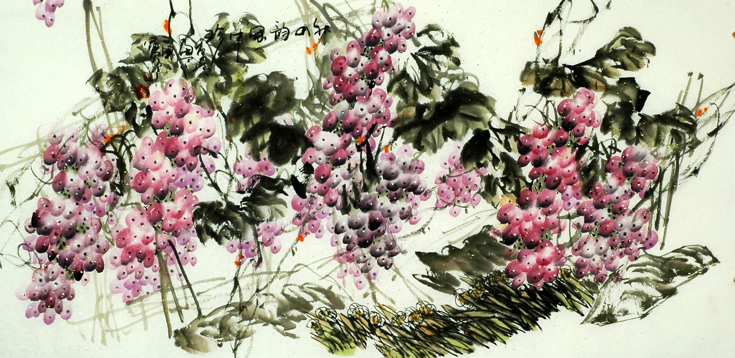 Chinese Grapes Painting - CNAG008036