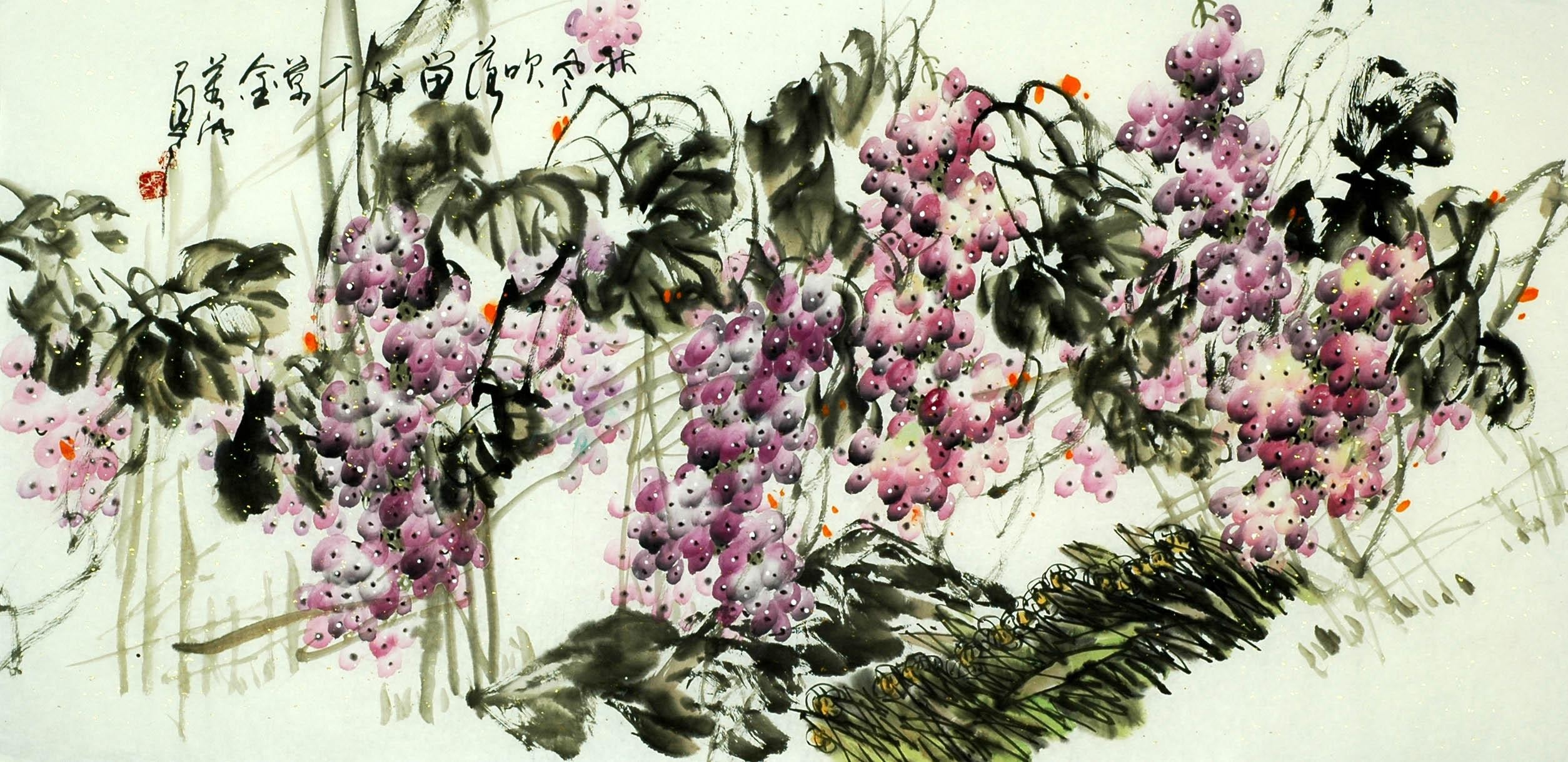 Chinese Grapes Painting - CNAG008038