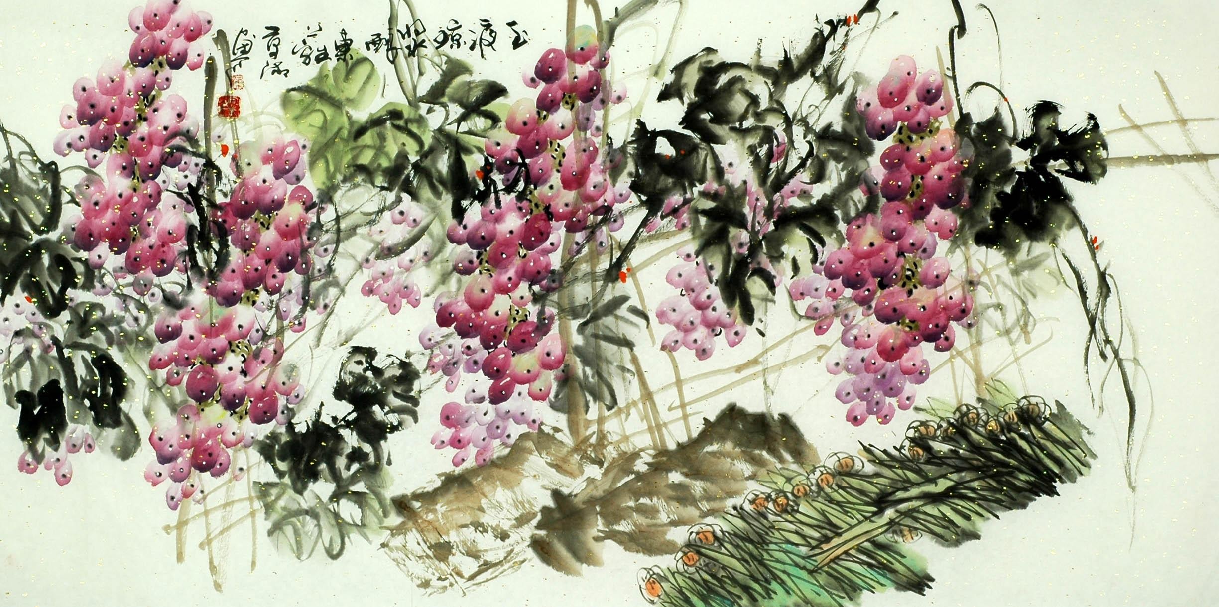 Chinese Grapes Painting - CNAG008040