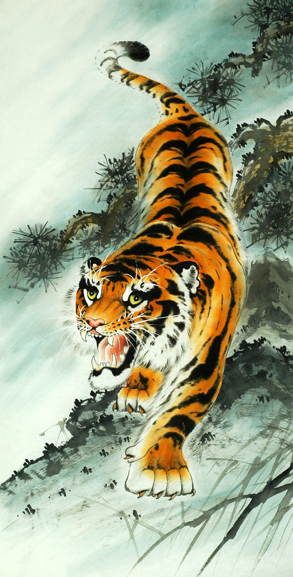 Chinese Tiger Painting - CNAG008041