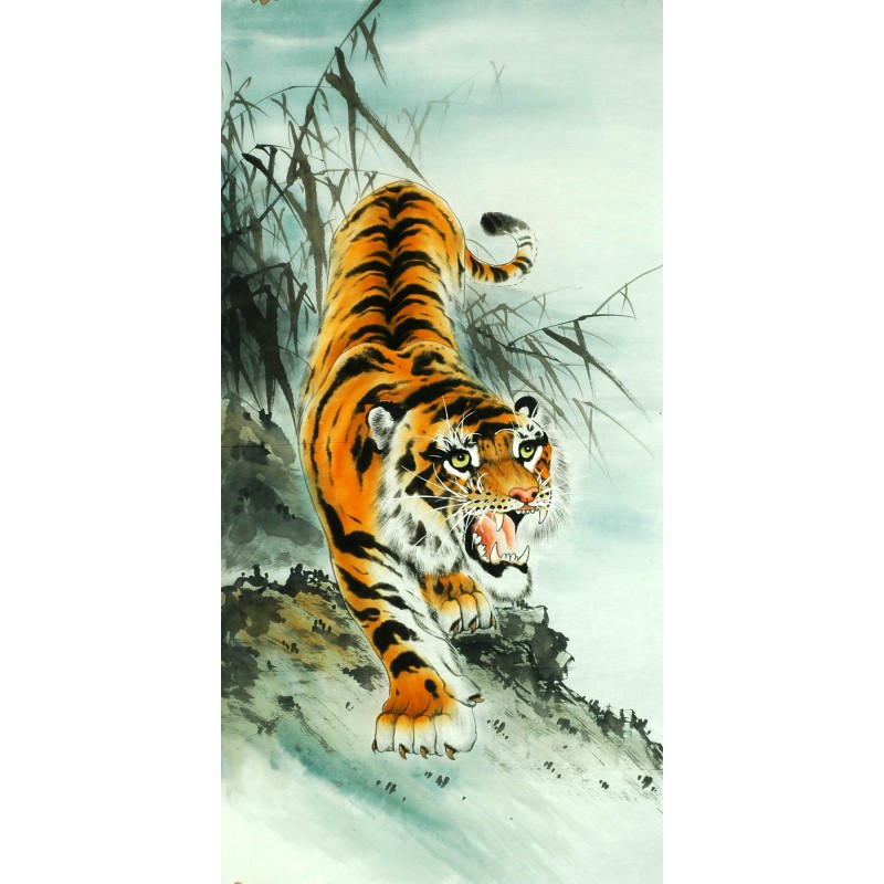 Тайгер читать. Китайская живопись тигр в облаках. Картины тигр Элвя. Монгольская живопись тигра. Исторические картины с тигром.