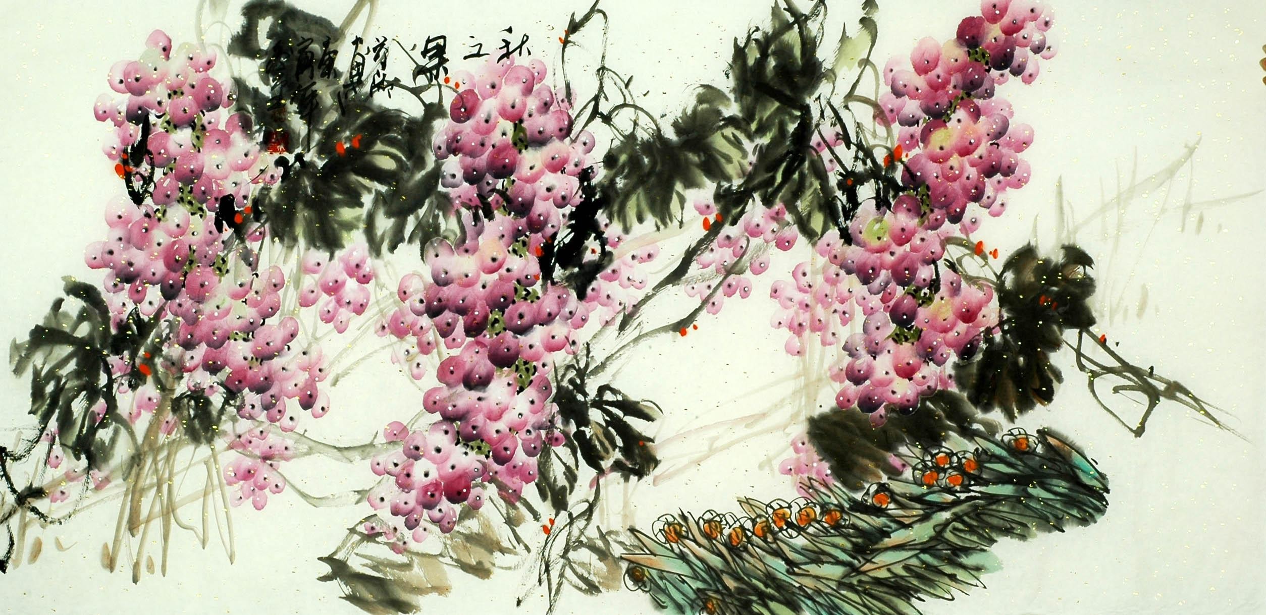 Chinese Grapes Painting - CNAG008046