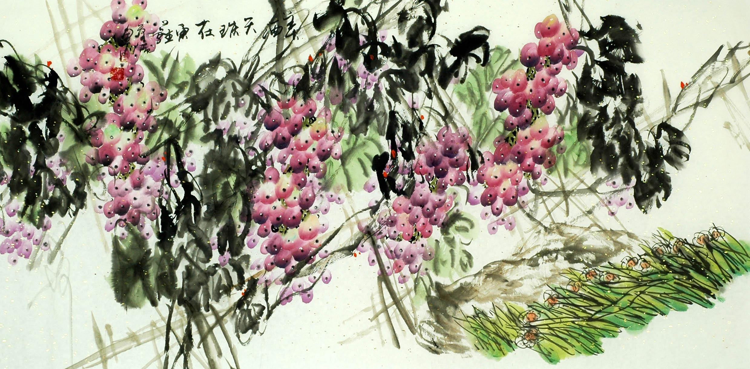 Chinese Grapes Painting - CNAG008047
