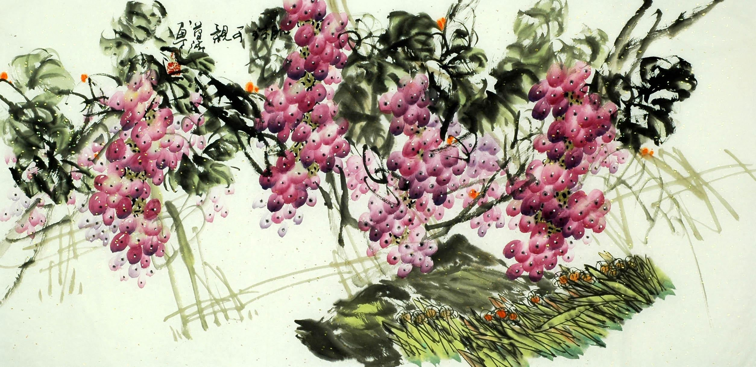 Chinese Grapes Painting - CNAG008051