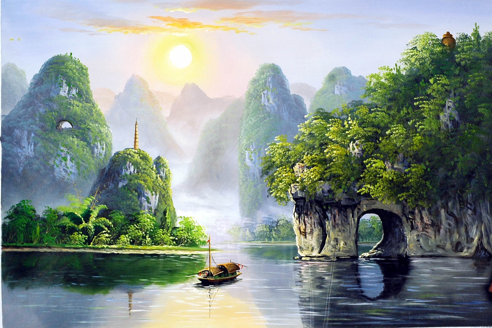 Chinese Landscape Painting - CNAG008093