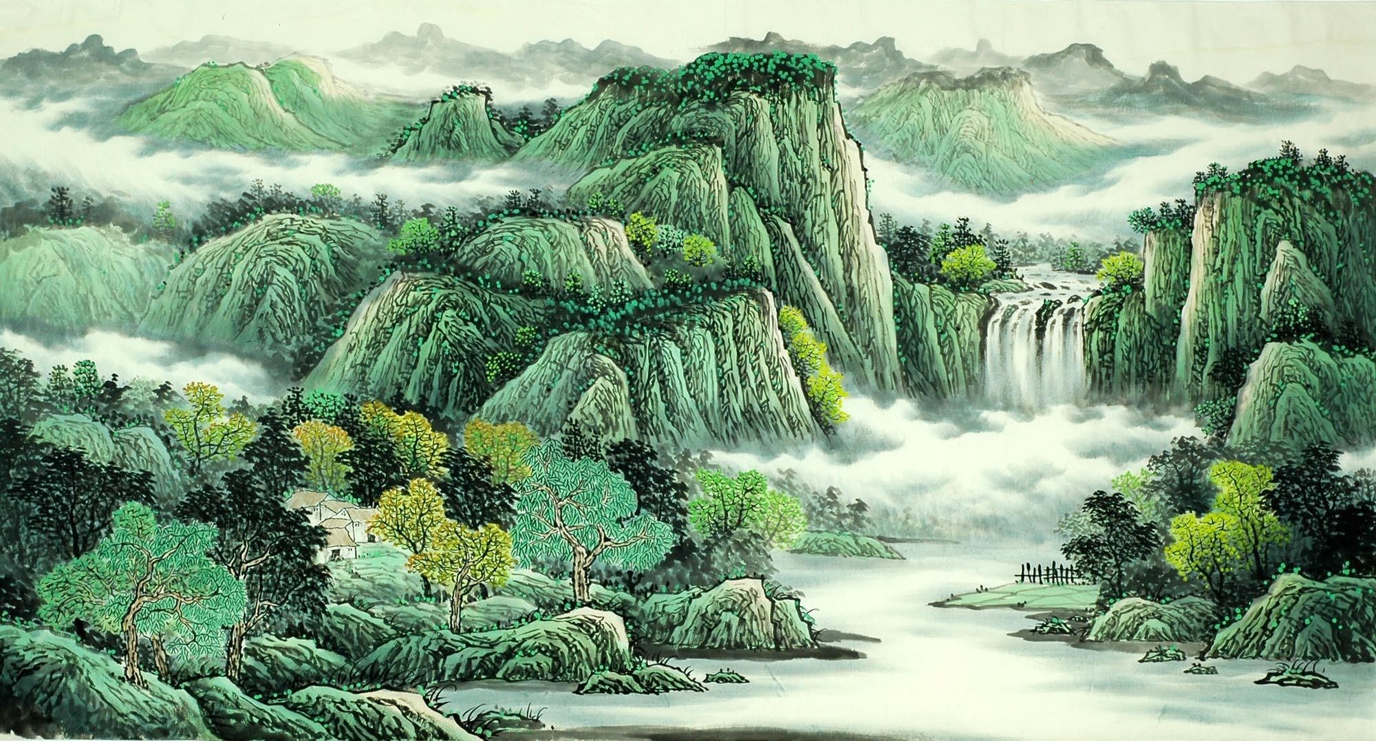 Chinese Landscape Painting - CNAG008104