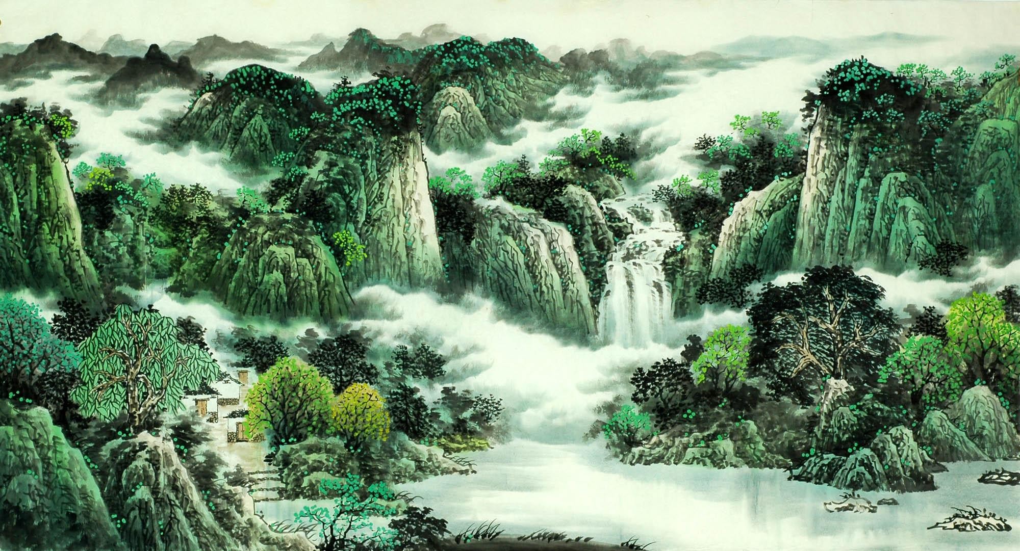 Chinese Landscape Painting - CNAG008105