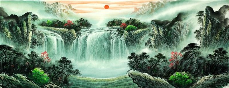 Chinese Landscape Painting - CNAG008114