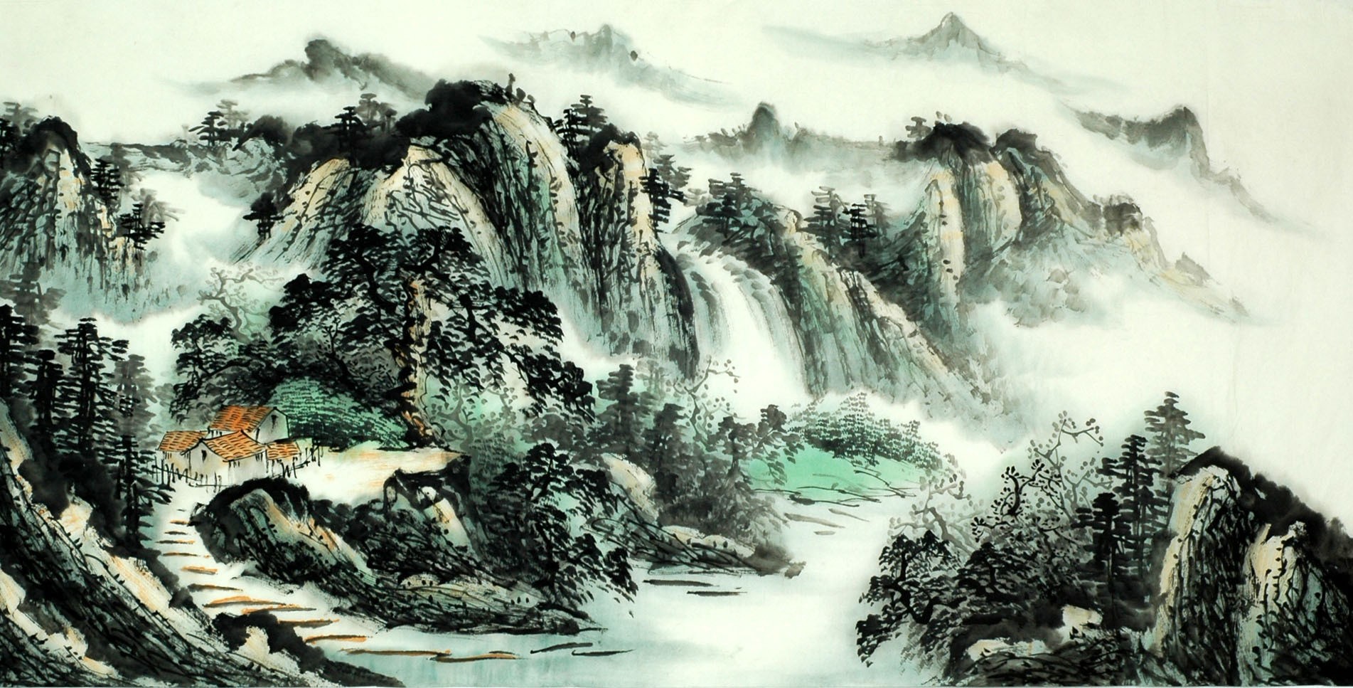 Chinese Landscape Painting - CNAG008115