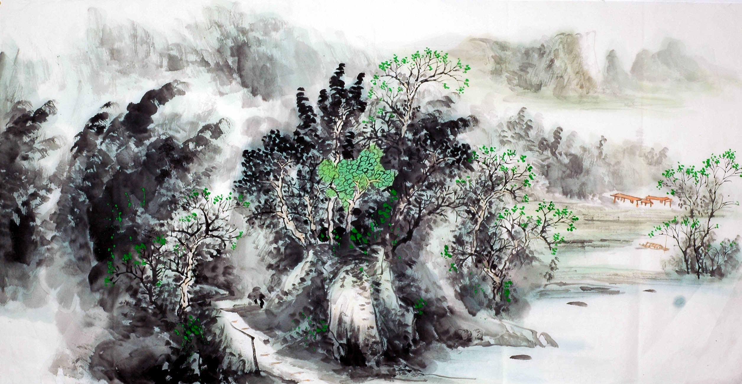 Chinese Landscape Painting - CNAG008117