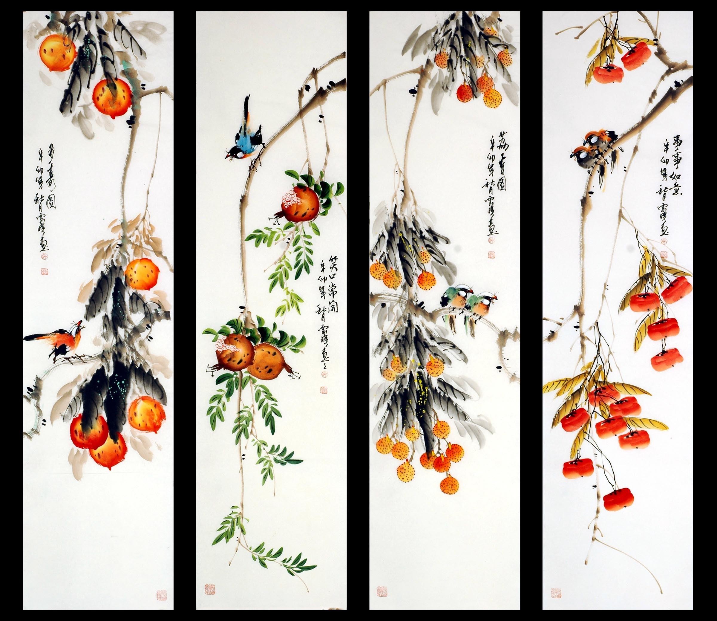 Chinese Flowers&Trees Painting - CNAG008119
