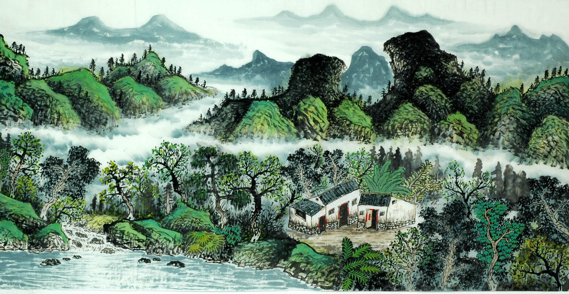 Chinese Landscape Painting - CNAG008122