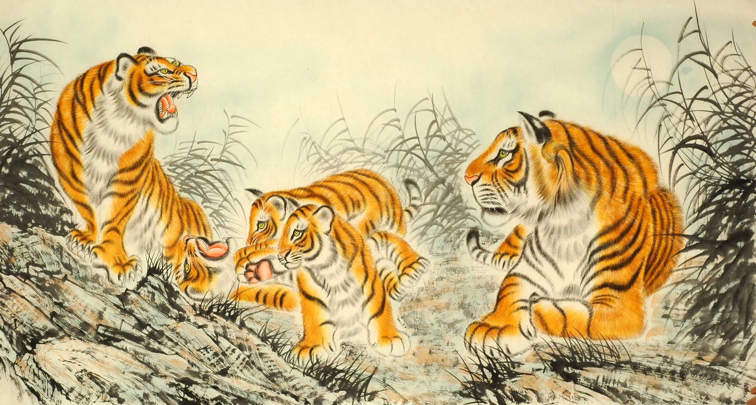Chinese Tiger Painting - CNAG008158