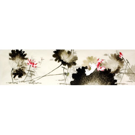 Chinese Lotus Painting - CNAG008163