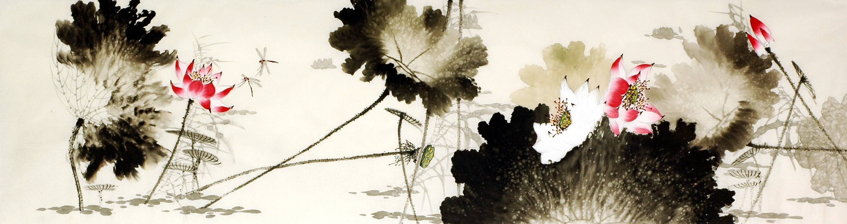 Chinese Lotus Painting - CNAG008163