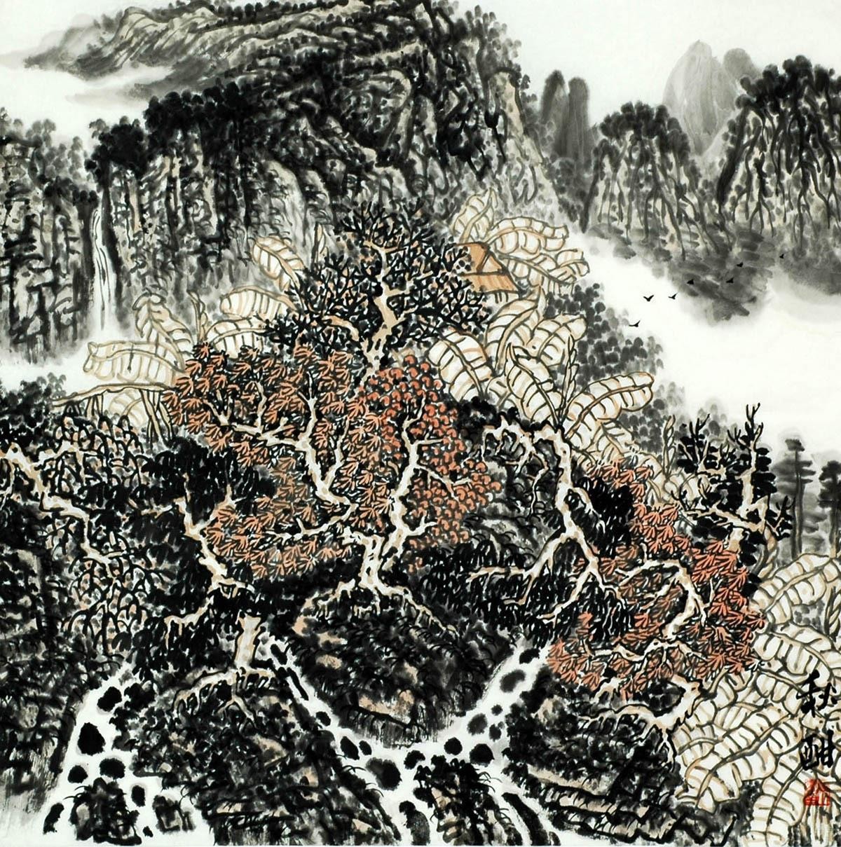 Chinese Landscape Painting - CNAG008169
