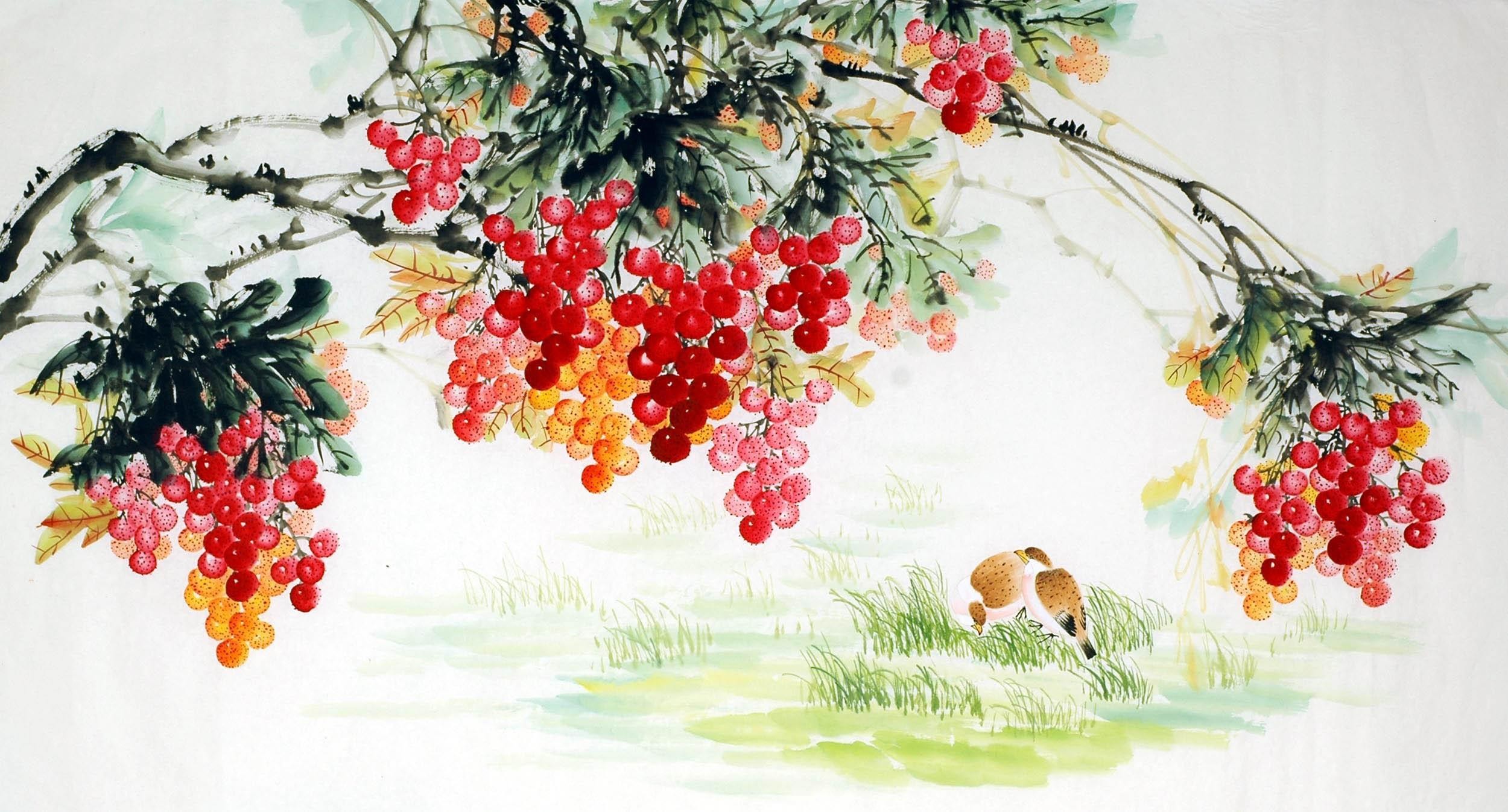 Chinese Lotus Painting - CNAG008177