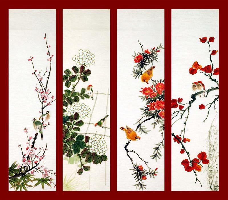 Chinese Flowers&Trees Painting - CNAG008206
