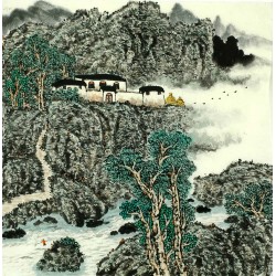 Chinese Landscape Painting - CNAG008212