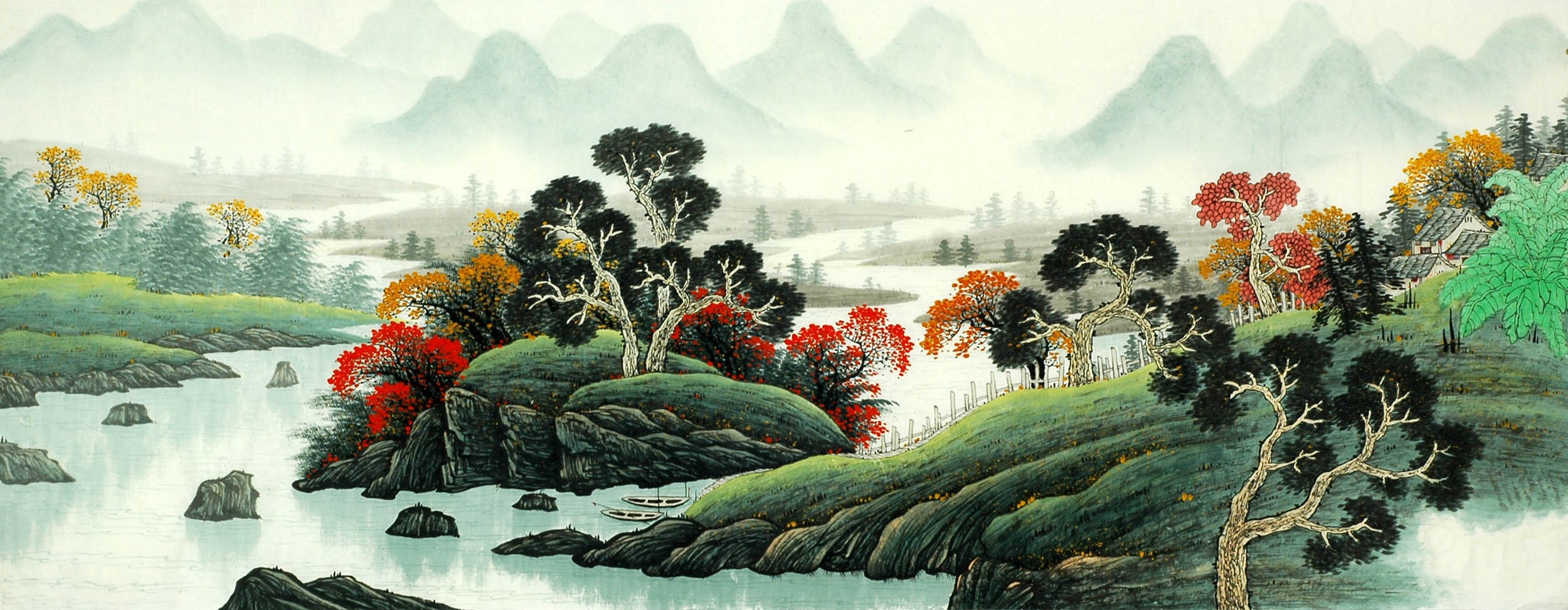 Chinese Landscape Painting - CNAG008225