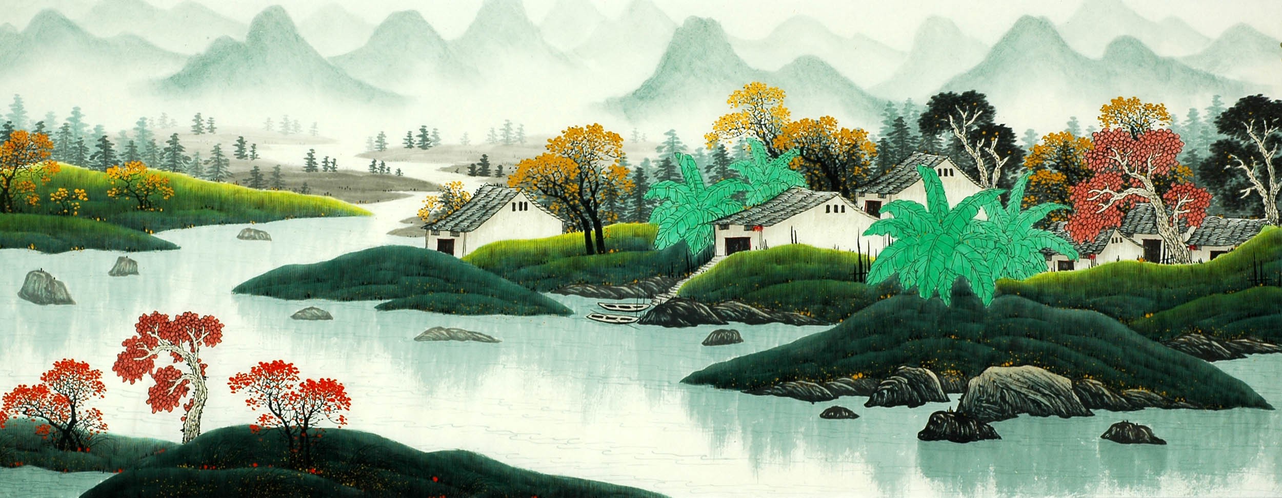 Chinese Landscape Painting - CNAG008226