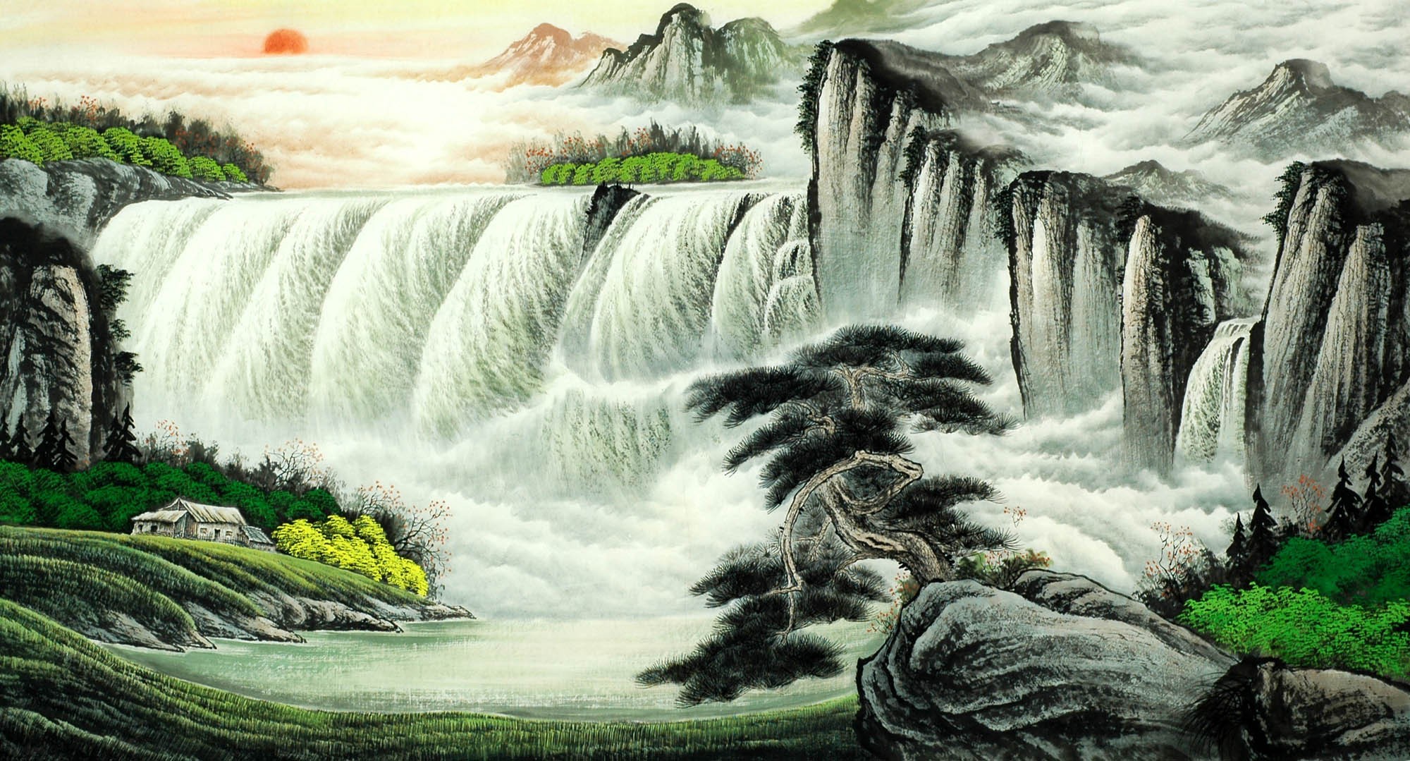 Chinese Landscape Painting - CNAG008229