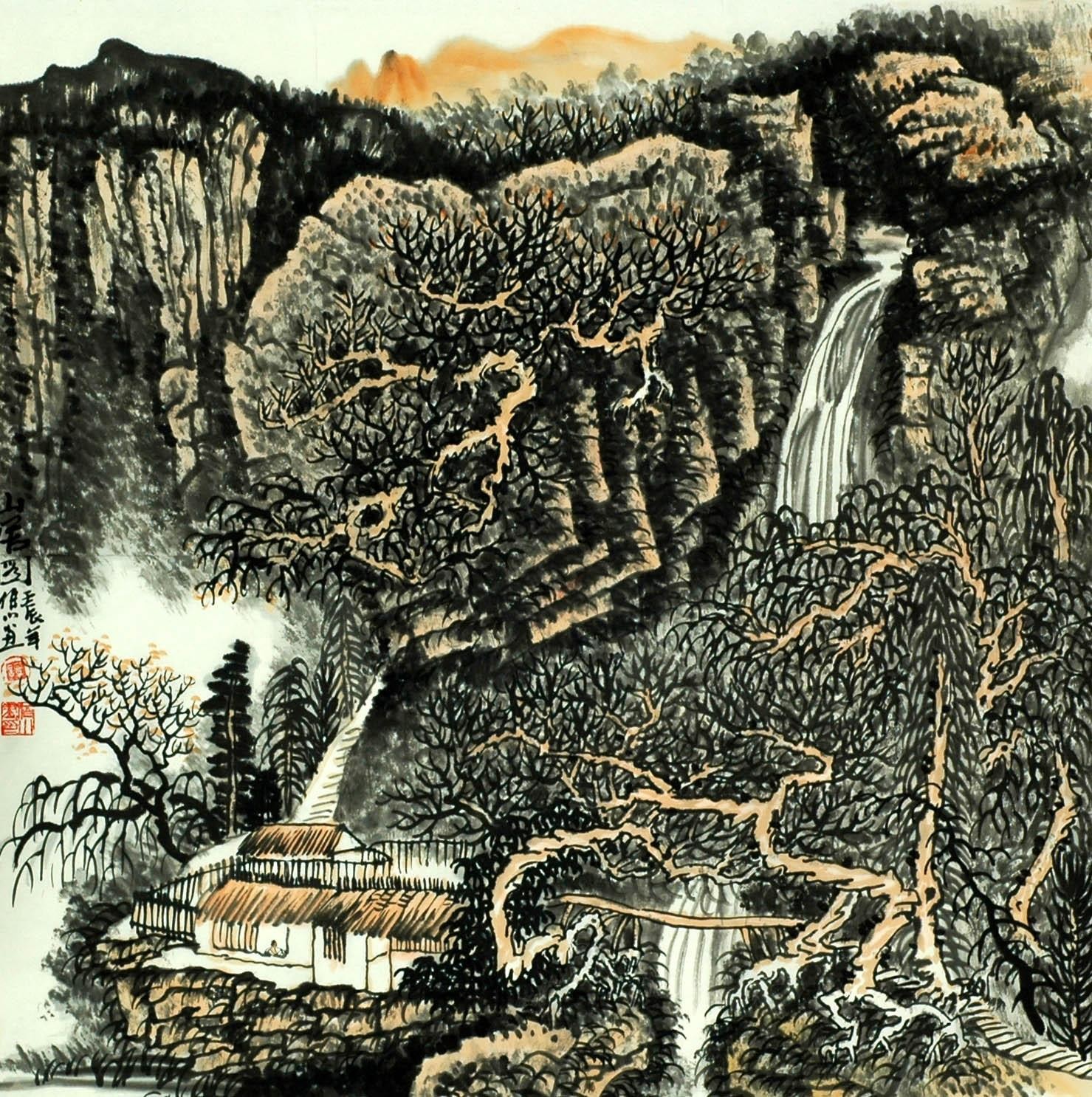 Chinese Landscape Painting - CNAG008236