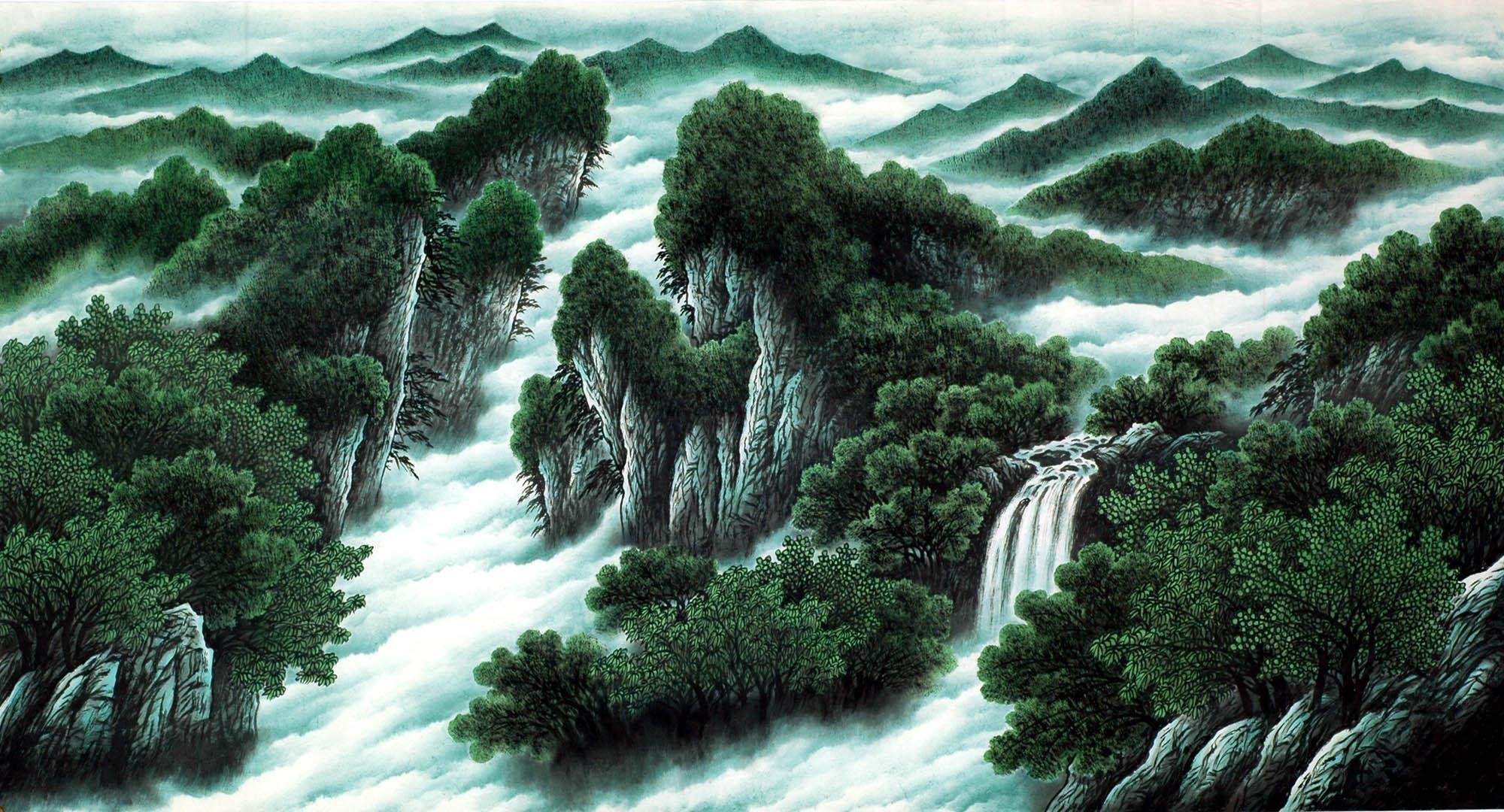Chinese Landscape Painting - CNAG008238