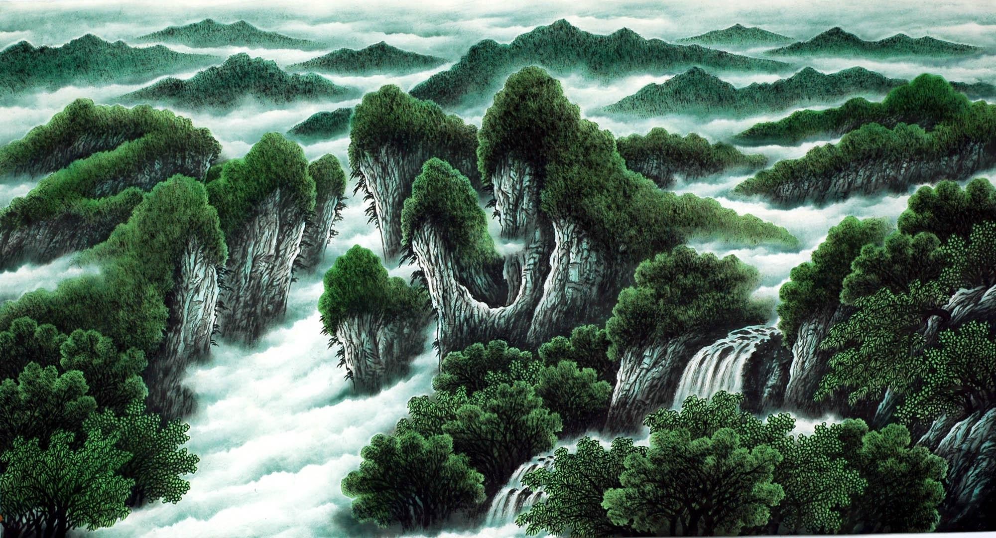 Chinese Landscape Painting - CNAG008239