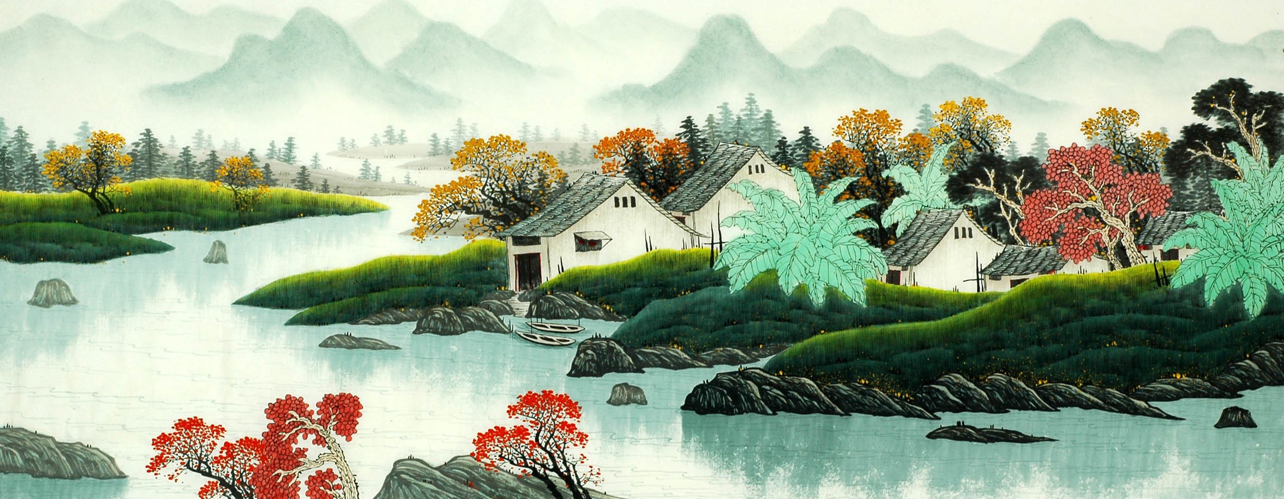 Chinese Landscape Painting - CNAG008247
