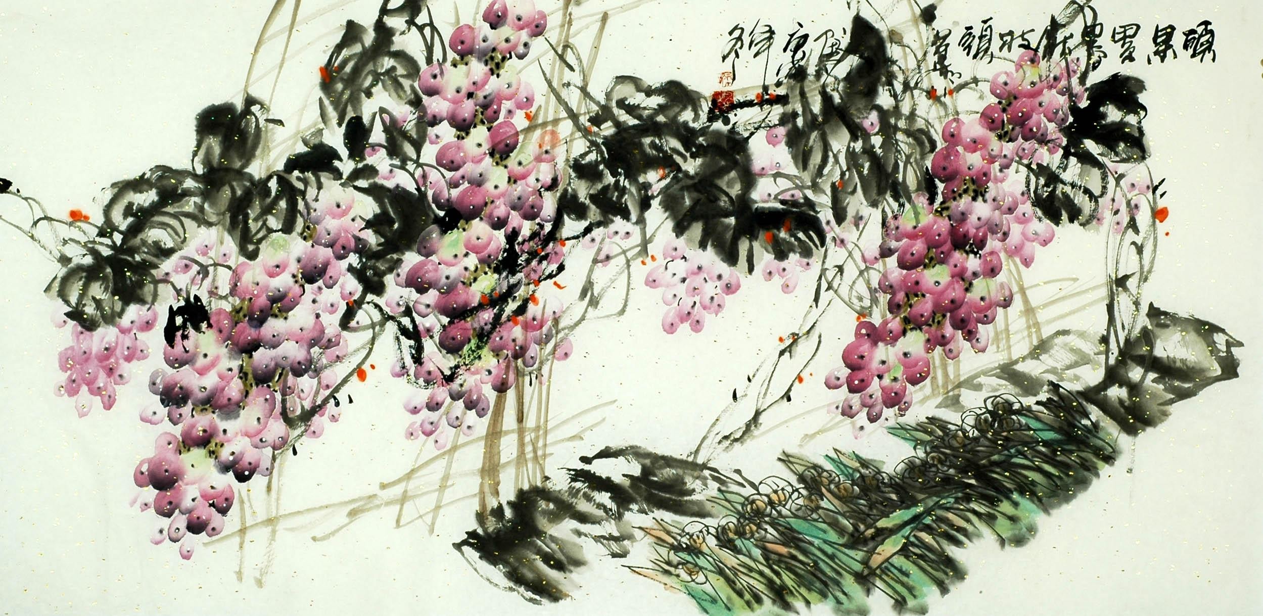 Chinese Grapes Painting - CNAG008259