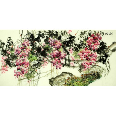 Chinese Grapes Painting - CNAG008262