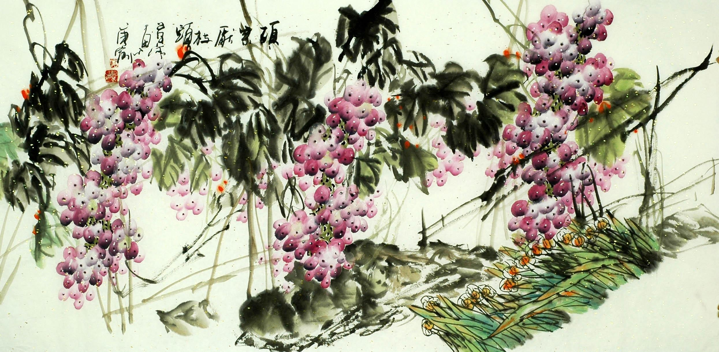 Chinese Grapes Painting - CNAG008264