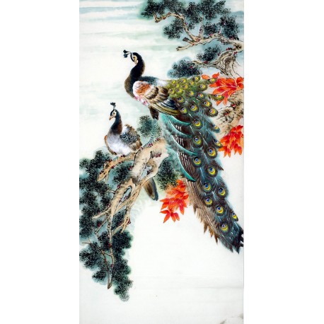 Chinese Peacock Painting - CNAG008280