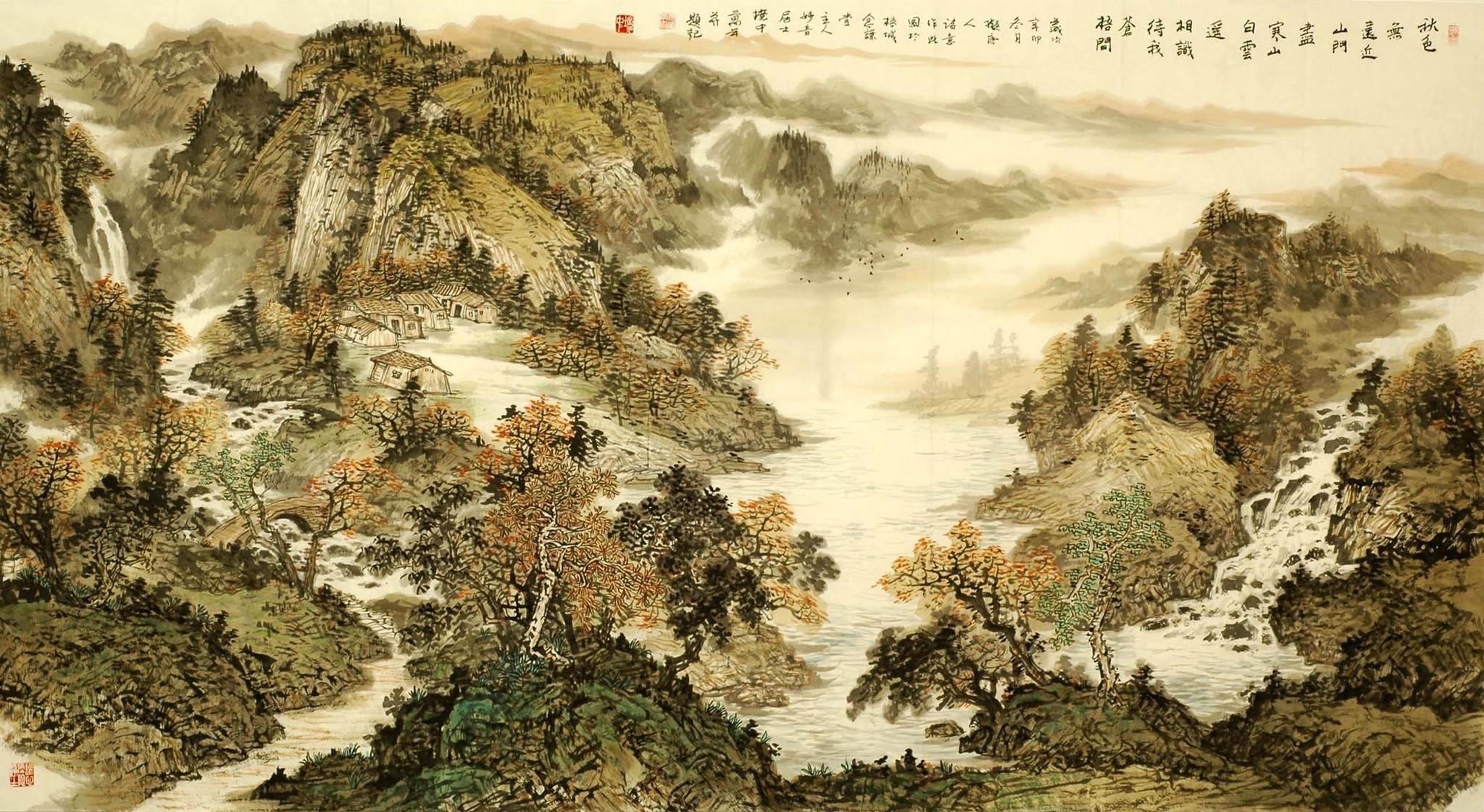Chinese Landscape Painting - CNAG008327