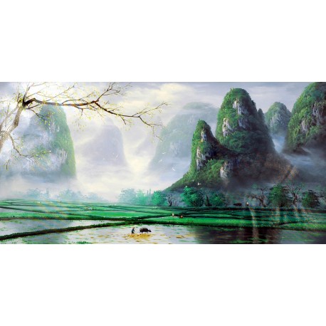 Chinese Landscape Painting - CNAG008329