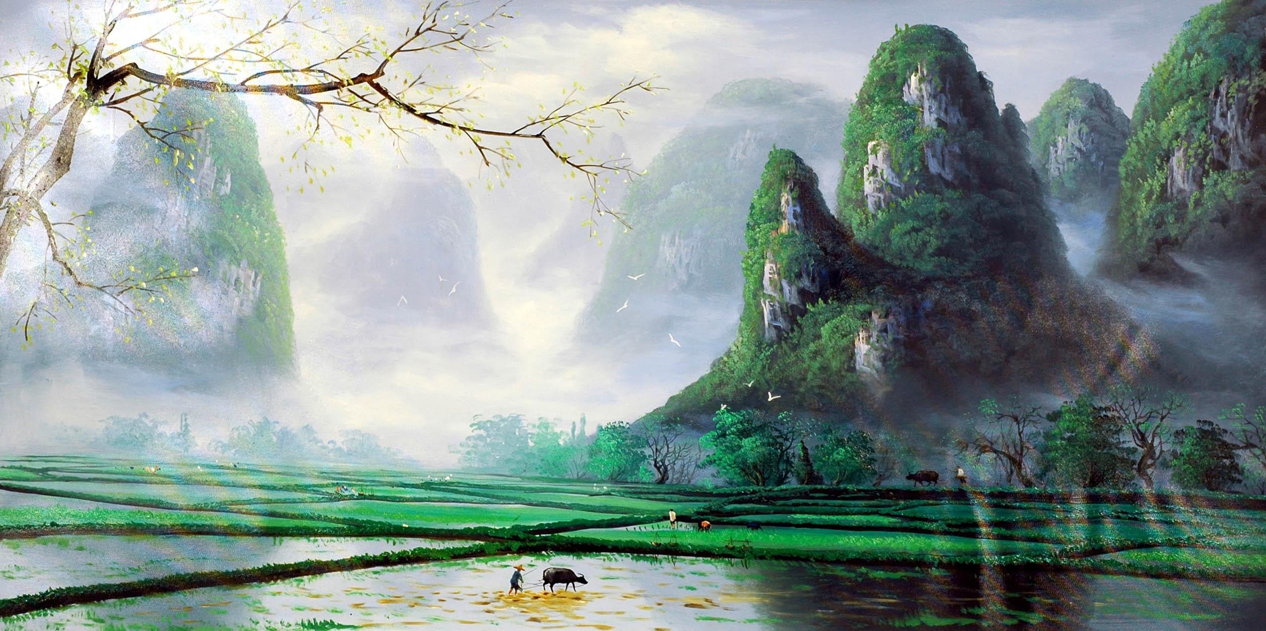 Chinese Landscape Painting - CNAG008329