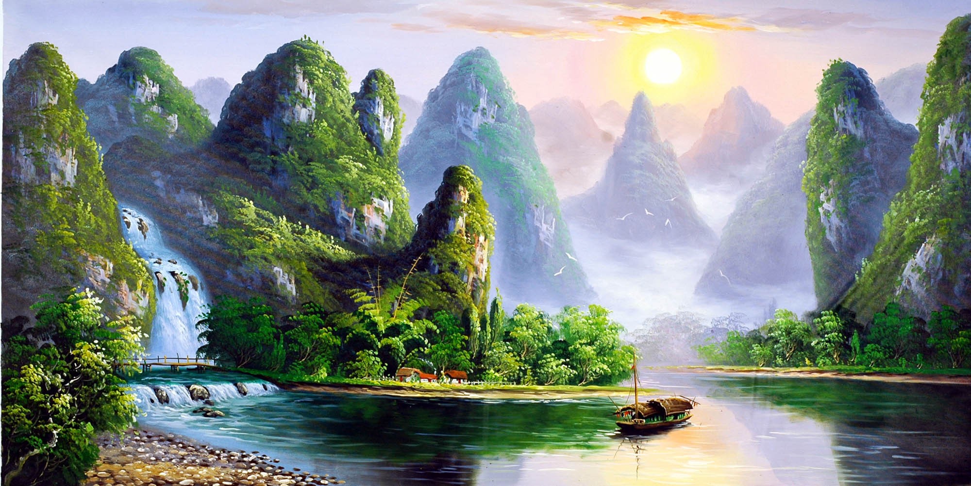 Chinese Landscape Painting - CNAG008330