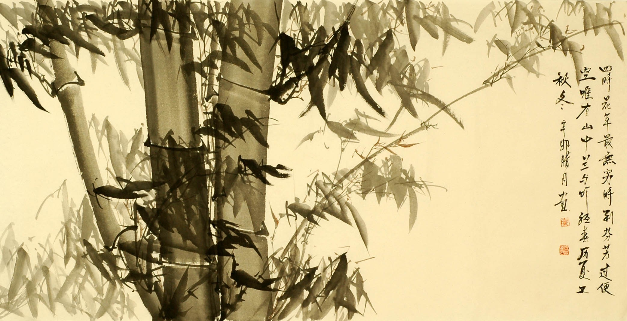 Chinese Bamboo Painting - CNAG008342