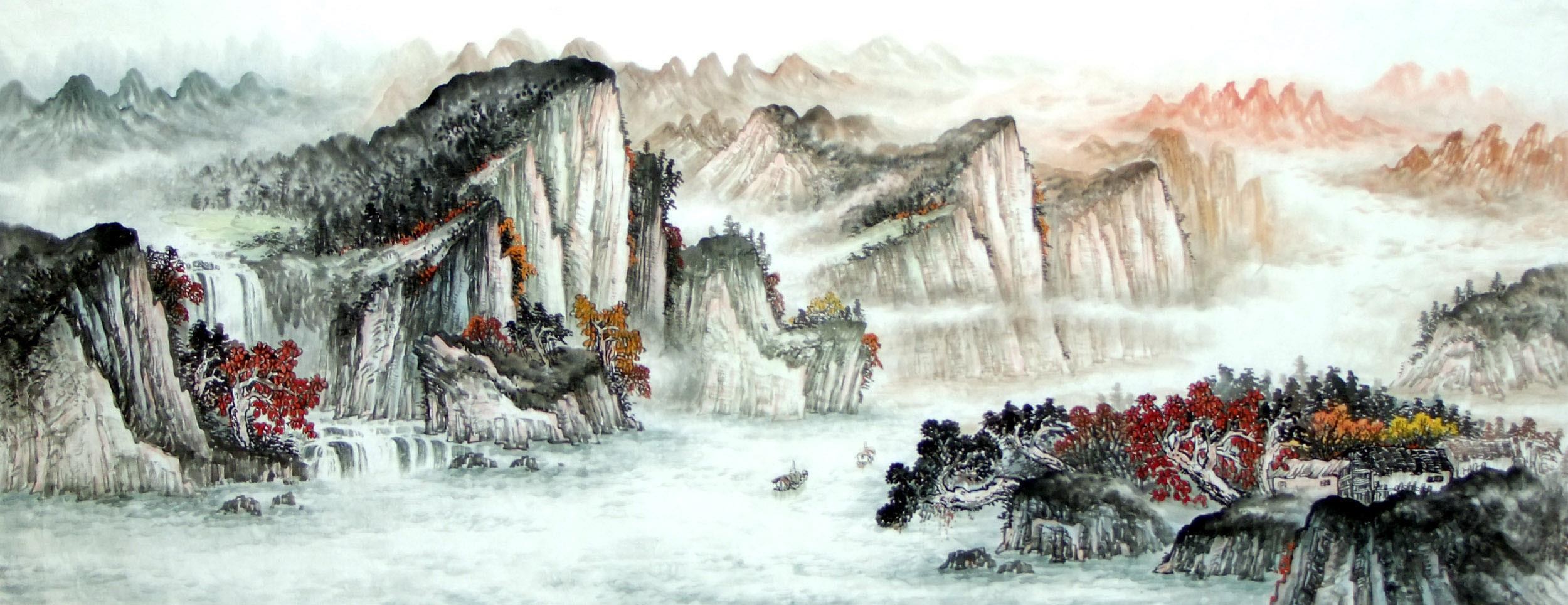 Chinese Landscape Painting - CNAG008365
