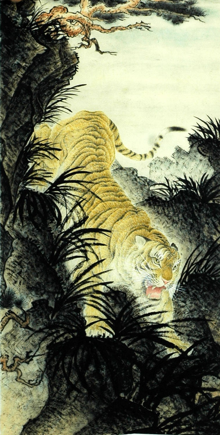 Chinese Tiger Painting - CNAG008369