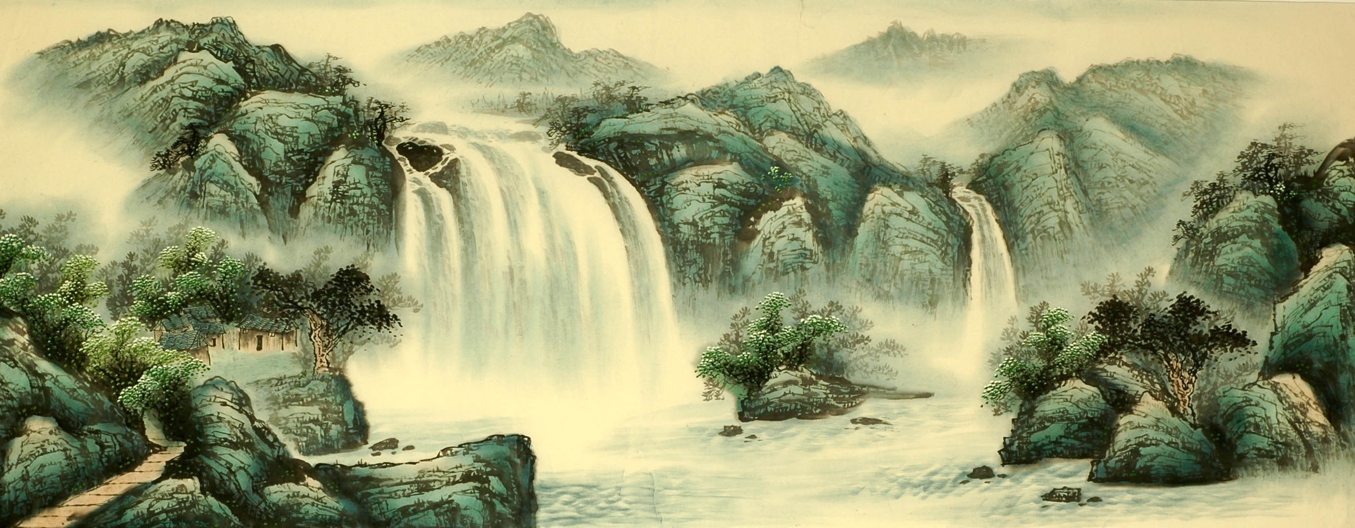 Chinese Landscape Painting - CNAG008372