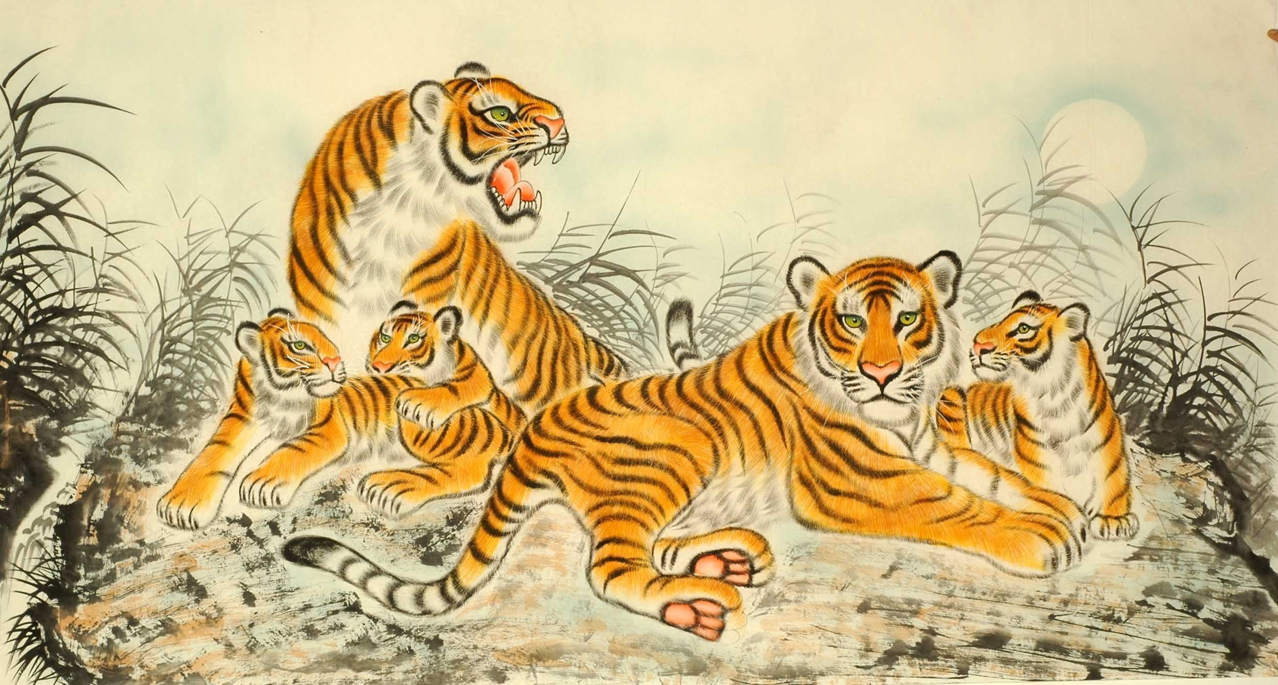 Chinese Tiger Painting - CNAG008382