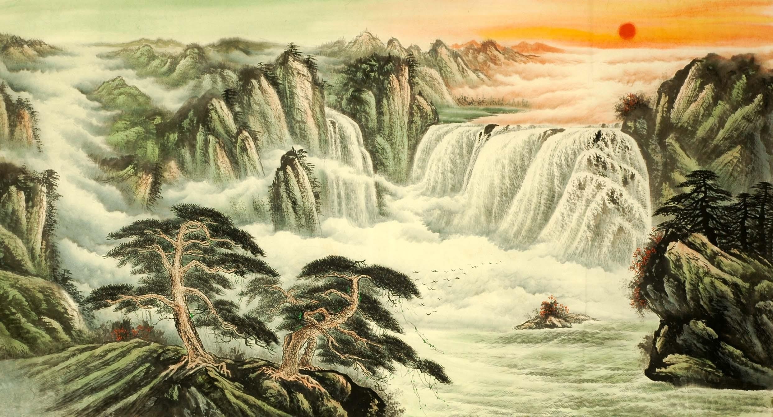 Chinese Landscape Painting - CNAG008387