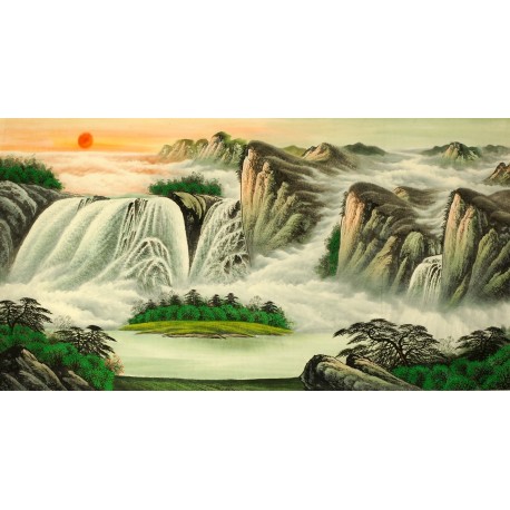 Chinese Landscape Painting - CNAG008391