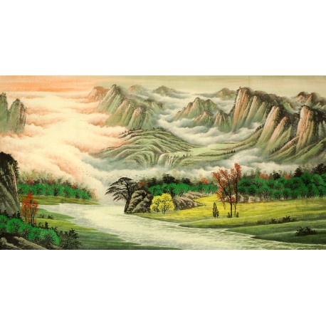 Chinese Landscape Painting - CNAG008392