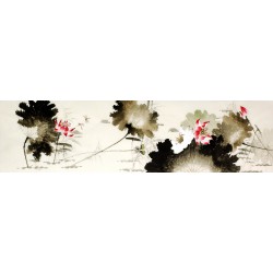 Chinese Lotus Painting - CNAG008405